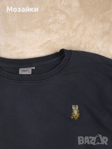 Only Life crewneck с тигрова бродерия, като ново, размер L, снимка 2 - Суичъри - 53596267