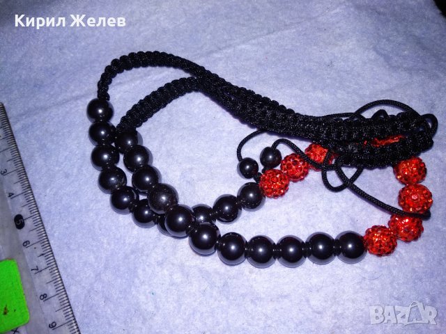 СТИЛНО КРАСИВО АРТ КОЛИЕ от ПОЛИРАН МАГНЕТИТ и ФАСЕТИРАНИ ИСКРЯЩИ КРИСТАЛИ ХЕНД МЕЙД БИЖУ 38710, снимка 2 - Колиета, медальони, синджири - 41761834