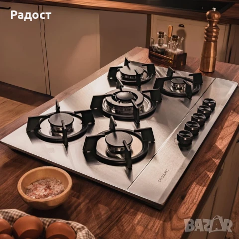 Котлон Cecotec Bolero Squad G 5200S Inox, бутан и природен газ, 5 горелки,, снимка 4 - Котлони - 51087450