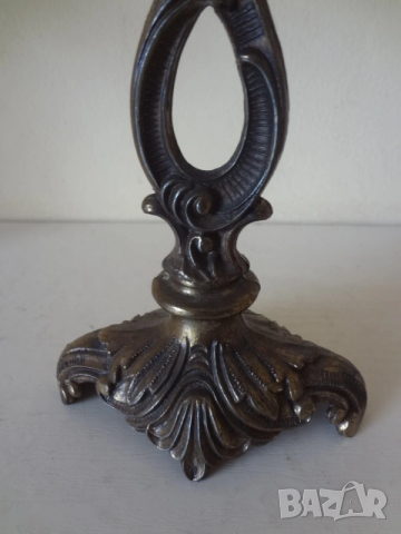 Комплект от 2 бр. бронзови свещника от Германия, снимка 7 - Антикварни и старинни предмети - 53740571