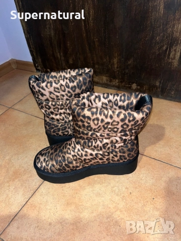Дамски леопардови ботуши Zara, снимка 4 - Дамски ботуши - 52550808