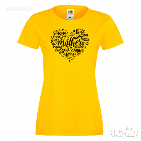 Дамска тениска Heart Mother Words 1,Празник на Майката,Подарък,Изненада,Рожден Ден, снимка 8 - Тениски - 36294780
