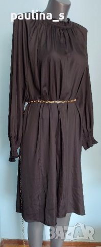 Маркова рокля тип туника с кожен ефект / голям размер , снимка 2 - Рокли - 44428717