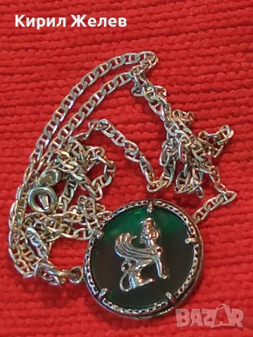 ИТАЛИАНСКИ ДАМСКИ МЕДАЛЬОН от СРЕБРО и СТЪКЛЕНА ПАСТА Paste Vitree Със СРЕБЪРНА 925 ВЕРИЖКА 43850, снимка 13 - Колиета, медальони, синджири - 49913234