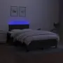 vidaXL Боксспринг легло с матрак и LED, черно, 120x200 см, плат, снимка 4