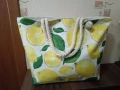 Голяма плажна чанта на лимони., снимка 2