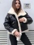 Темпераментно късо дамско кожено яке от еко кожа - 023, снимка 1
