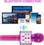 Fede безжичен Караоке Bluetooth микрофон с мигащи цветни LED светлини, снимка 3