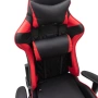 Ергономичен геймърски стол с функция за масаж и подложка за крака - червен, снимка 5