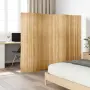 vidaXL Параван за стая, бамбук, ширина 250 см, височина 165 см, натурален цвят, снимка 2
