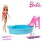 Кукла Барби с басейн с пързалка/Барби на плаж, снимка 1