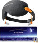 Нова 3D Черна Очна Маска за Сън с Тапи за Уши - Перфектно Прилягане