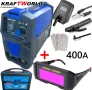 Инверторен Електрожен 400А KraftWorld + Соларни Очила – с Дисплей, Куфар, Кабели, Маска, Чукче, снимка 1