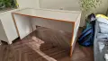 Бюро 140см бяло оранжев кант, снимка 1