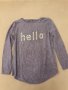 Лилава блуза Хелло - изключително приятна материя - мека , удобна, красива . Бродиран надпис с перли, снимка 2