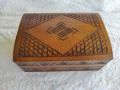 Дървена кутия за бижута - пирографирана