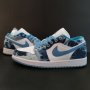 Nike Air Jordan 1 Low Denim Blue Маратонки Дънков Плат Нови Оригинални Обувки 44.5 Размер Номер 
