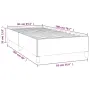 vidaXL Рамка за легло без матрак, таупе, 90x200 см, плат, снимка 9