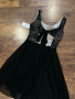 Черна рокля с бежово , снимка 2