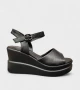 Дамски летни обувки на платформа черно , снимка 1