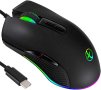Ергономична RGB мишка за игри, Кабелна мишка IULONEE тип C,, снимка 1 - Клавиатури и мишки - 41610358