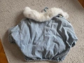 Дънково яке с косъм , снимка 2
