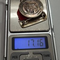 норвежки сребърен медал с маркировка , снимка 2 - Антикварни и старинни предмети - 42138481