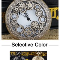 NOUSEG винтидж джобен кварцов часовник с римски цифри+ верижка, снимка 3 - Джобни - 41227197
