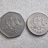 Монети. Карибски басеин. Барбадос. 1 долар  и 0.25 цента. 2 бр., снимка 3 - Нумизматика и бонистика - 40774667