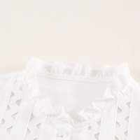 Дамска ефектна риза в бяло с къс ръкав, снимка 13 - Ризи - 40426926