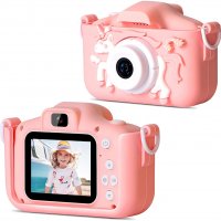 Дигитален детски фотоапарат STELS W302, 64GB SD карта, Игри, Розов/Син, снимка 1 - Фотоапарати - 40206750