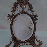 Сребърно настолно огледало (сребро 800), снимка 1 - Други - 39474413