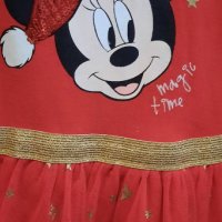 Коледна рокля звездики с Мини маус, снимка 4 - Бебешки рокли - 33905438