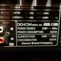 Denon AVR 1709 - 7.1 Dolby Digital Heimkino, снимка 10 - Ресийвъри, усилватели, смесителни пултове - 42259247