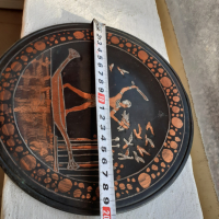 Масивна медна чиния за стена, снимка 5 - Антикварни и старинни предмети - 36226367