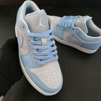 Нови Маратонки Nike Air Jordan 1 Low Icy Blue Размер 39 Обувки , снимка 3 - Маратонки - 40258817