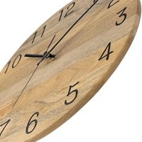 Нов декоративен дървен стенен часовник ретро дизайн безшумен стена дом офис, снимка 6 - Други стоки за дома - 41246851
