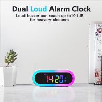 Нов малък дигитален часовник будилник RGB нощна светлина деца стая, снимка 2 - Други стоки за дома - 41287704