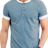 Мъжка класическа Henley тениска с къс ръкав, 6цвята - 023, снимка 7 - Тениски - 41492117