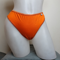 Оранжев тюлен сутиен с прозрачни чашки и бродерии 75А/В размер, снимка 14 - Бельо - 36314092