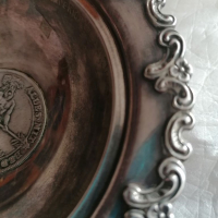 Сребърна чиния , снимка 9 - Антикварни и старинни предмети - 36247558