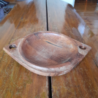 Стара дървена чиния за стена, снимка 1 - Други ценни предмети - 44572874