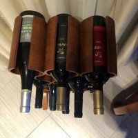 Дизайнерска стойка за вино Legnoart Bottle Rack, снимка 7 - Други - 39653866
