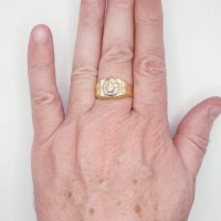 Златни мъжки пръстени-14К, снимка 4 - Пръстени - 38764140