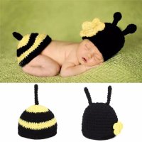 Фотосесия за бебе 0-6м. Пчеличка  комплект две части , снимка 1 - Комплекти за бебе - 41685108