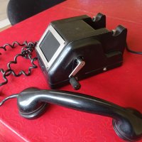 Бакелитен телефонен апарат с манивела , снимка 4 - Антикварни и старинни предмети - 43864610