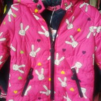 Розово яке със зайчета, 1год,2,год, снимка 2 - Бебешки якета и елеци - 40650563
