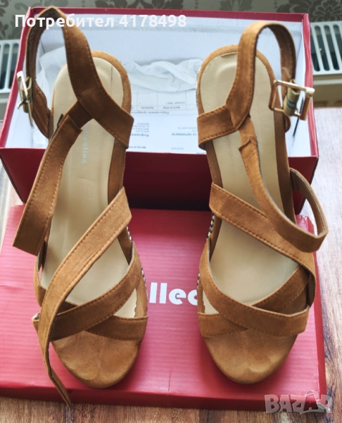 Дамски сандали еко-велур, снимка 1