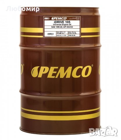 Двигателно масло Pemco iDrive 105 15W40, 60л , снимка 1