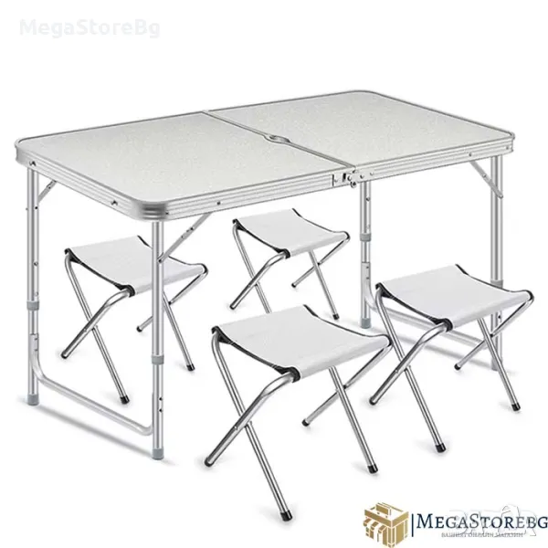 Сгъваема Маса за Къмпинг + 4 броя Столове - PA732, снимка 1